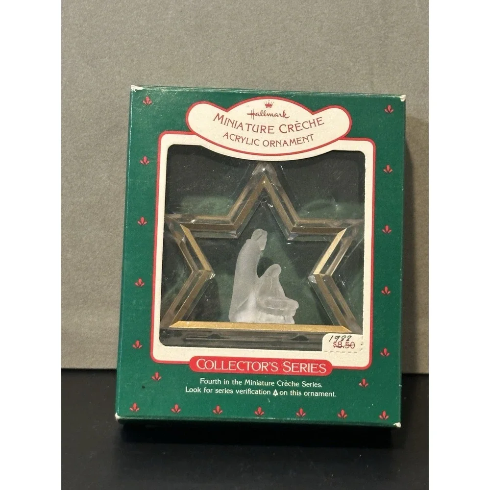 Hallmark Keepsake 1988 Miniature Creche Acrylic Ornament Collector's Series #4